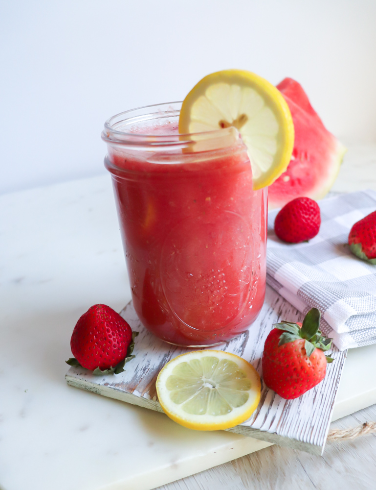 watermelon and strawberry lemonade