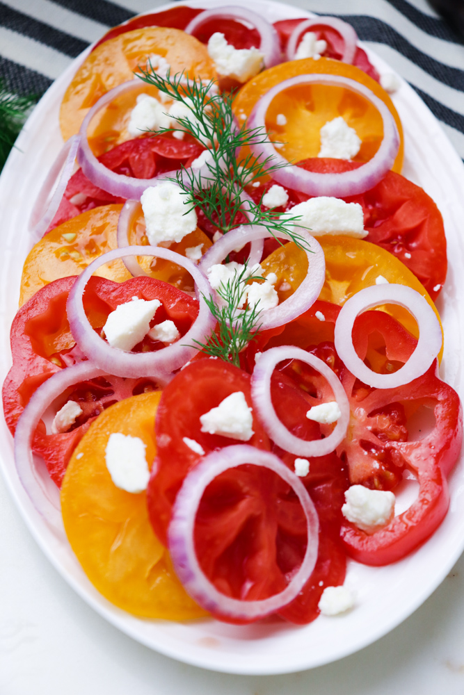 Heirloom tomato salad with feta